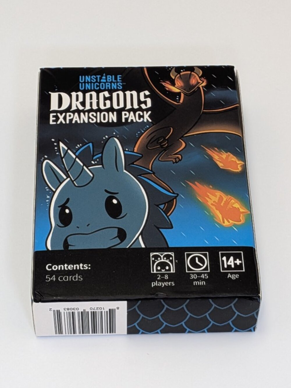 Unstable Unicorns Dragons Expansion Pack Card Game 54 Cards Unplayed Open Box